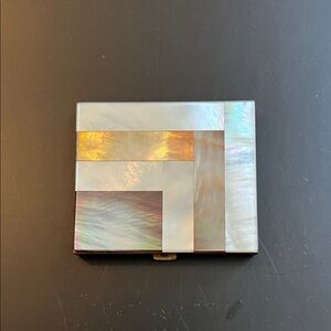 Vintage Mother of Pearl Mirror Case; as it is